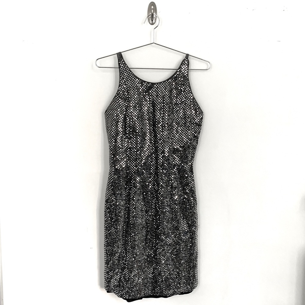 Vintage Silver Glitter Sequin Dress